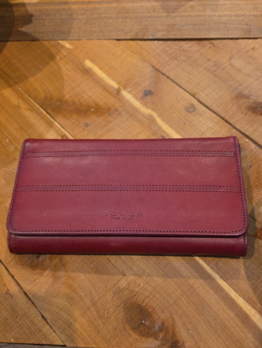 Coach red vintage tribeca wallet with Checkbook Cover